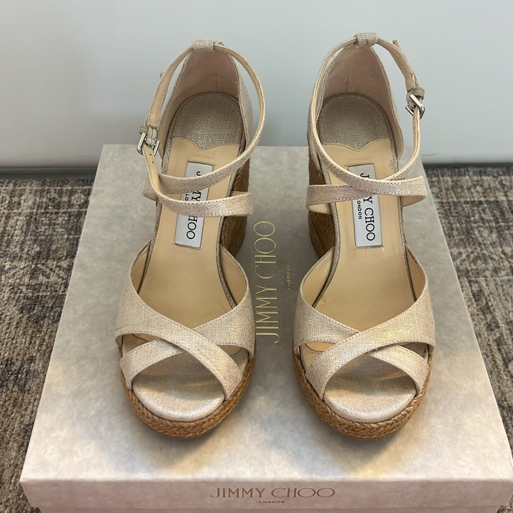 VGUC Jimmy Choo Alanah Wedge 105 - Picture 2 of 7